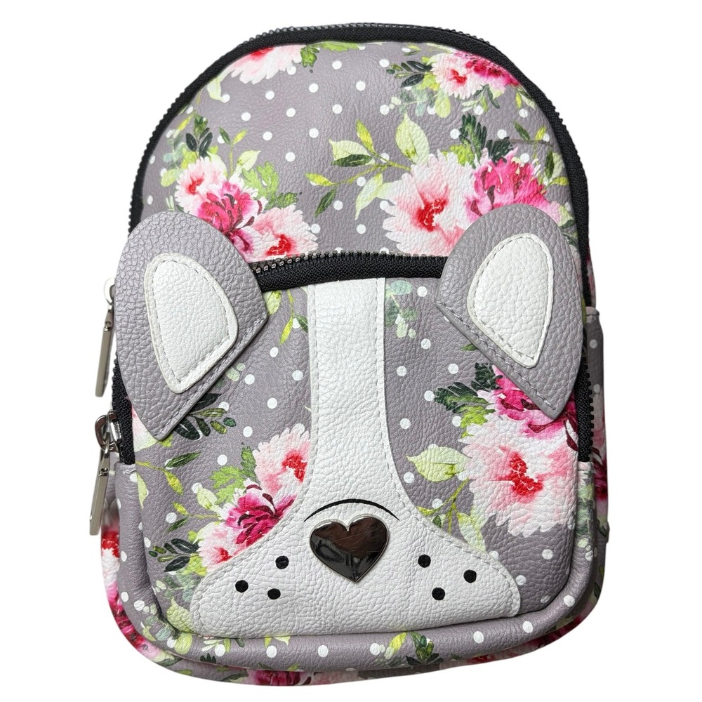COQUETTE KITSCH Betsey Johnson Mini Bulldog Backpack Floral Whimsy Y2K